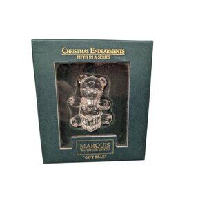 Marquis Waterford Crystal "Gift Bear" Christmas Endearments Ornament